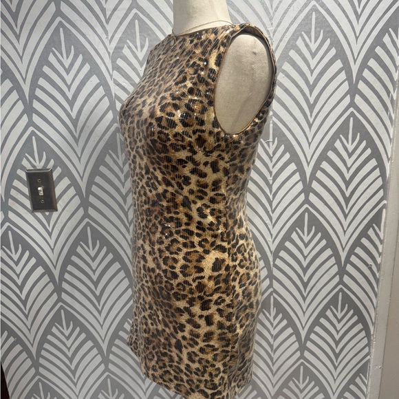 NWOT Princess Polly Cinematic Leopard Sequin Mini Dress - Picture 4 of 10